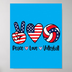 Poster Meninas Paz Amor Volei 4 de Julho Americano