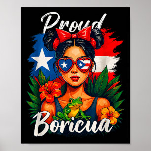Poster Meninas Porto-Riquenhas Boricua Patrimônio de Port