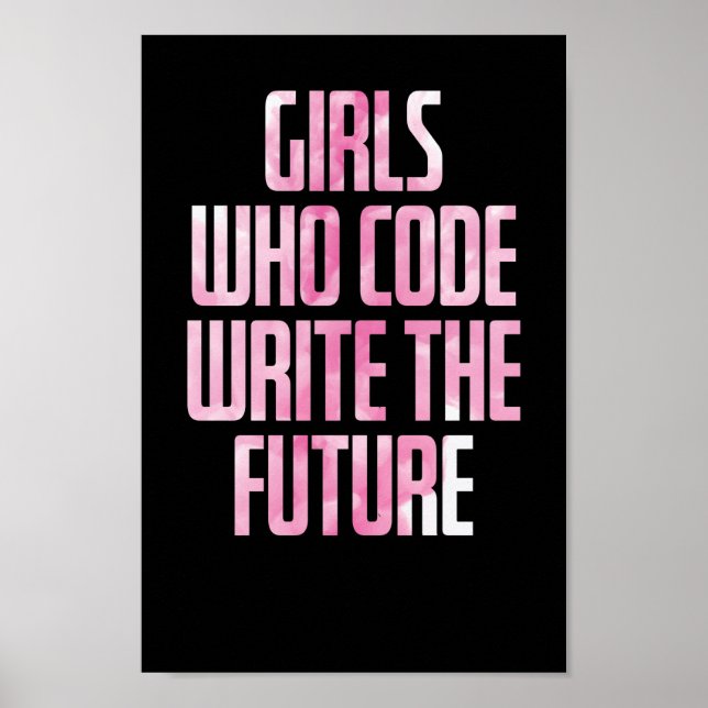 Poster Meninas que escrevem código o PC futuro (Frente)