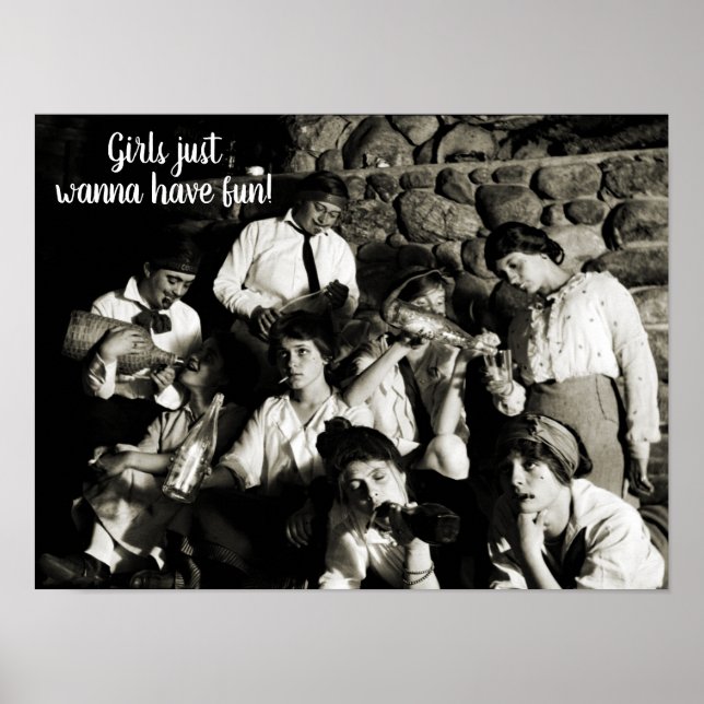 POSTER MENINAS SÓ QUEREM DIVERTIR QUE 1910 AS MULHERES BE (Frente)