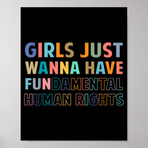Poster Meninas Só Querem Ter Direitos Humanos Fundamentai