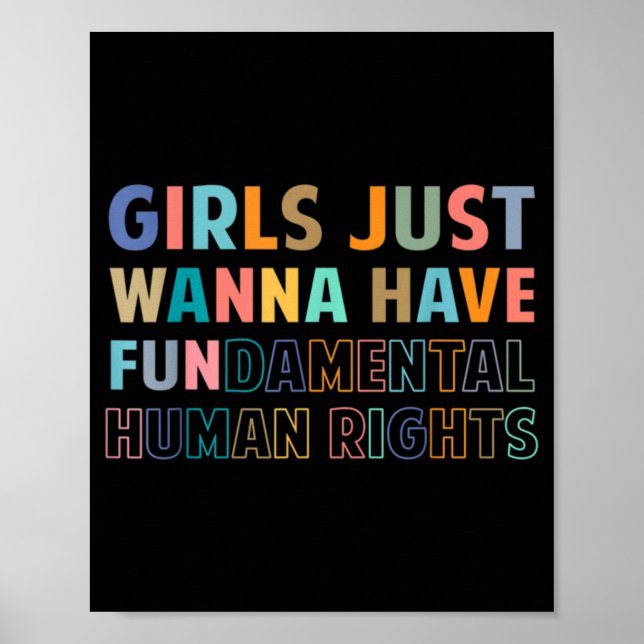 Poster Meninas Só Querem Ter Direitos Humanos Fundamentai (Frente)