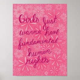 Póster Meninas Só Querem Ter Direitos Humanos Fundamentai