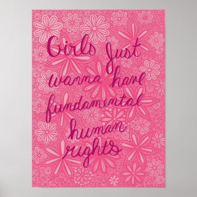 Póster Meninas Só Querem Ter Direitos Humanos Fundamentai (Frente)