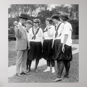 Póster Meninas Softball, 1919