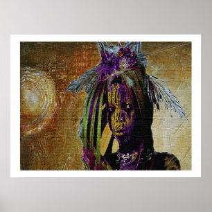 Póster Menino africano da selva