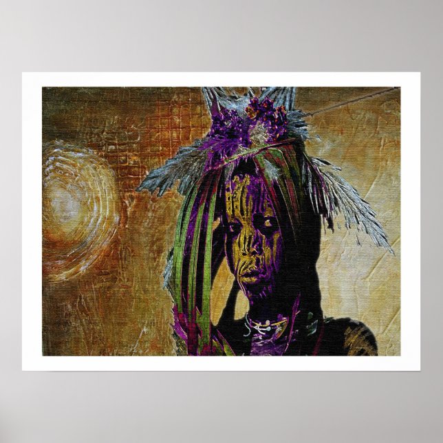 Póster Menino africano da selva (Frente)