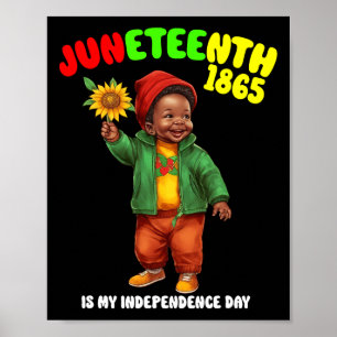 Poster Menino Africano E Menina É O Meu Dia Da Independên