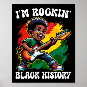Poster Menino Afro Preto Estou Balançando o Mês da Histór