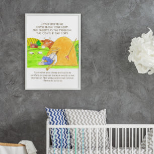 Poster Menino Azul com Escrituras
