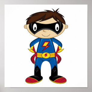 Póster Menino bonito do super-herói