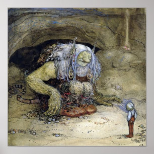 Poster “Menino com Troll” por John Bauer