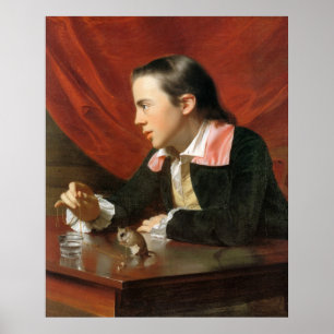 Póster Menino com um esquilo, por John Singleton Copley