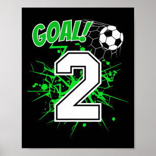 Poster Menino de 2 Anos Crianças Tema de Aniversário de F