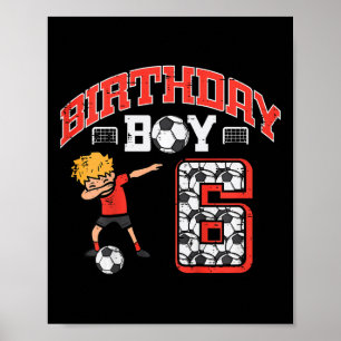 Poster Menino de 6 anos de idade fazendo Dab de futebol n