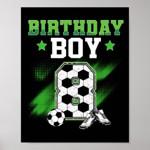 Poster Menino de 8 anos de idade fazendo futebol no anive