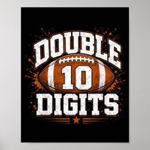 Poster Menino de Aniversário de Dois Dígitos 10 Futebol 1