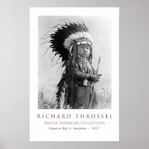 Póster Menino de Cheyenne na mantilha