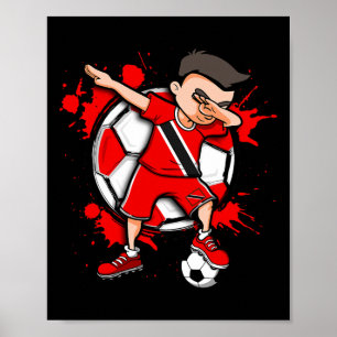 Poster Menino de Futebol Dabbing Amante de Futebol de Tri