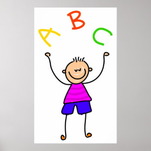 Poster Menino do alfabeto
