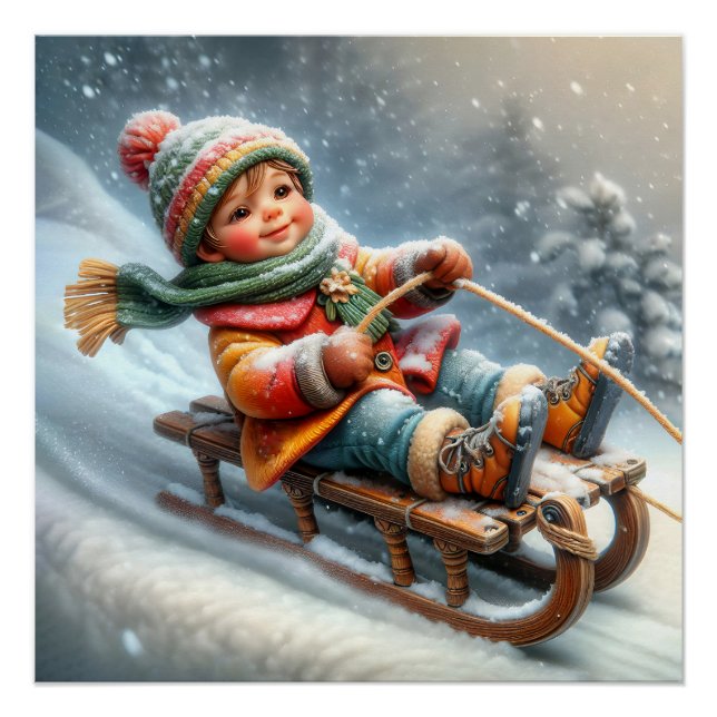 Póster Menino Dormindo em Baixo em Colina (Frente)