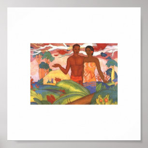 Poster "Menino e menina havaianos", por Arman Manookian