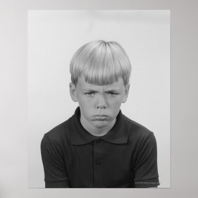 Póster Menino Expressões Faciais (Frente)