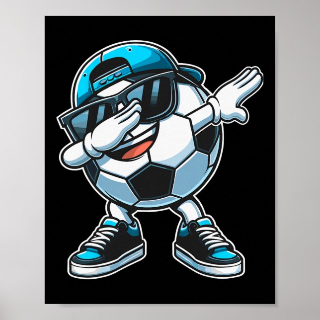 Poster Menino jogador de futebol Dabbing  (Frente)