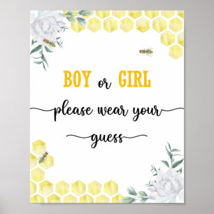 Poster Menino ou Menina, por favor, vista seu palpite