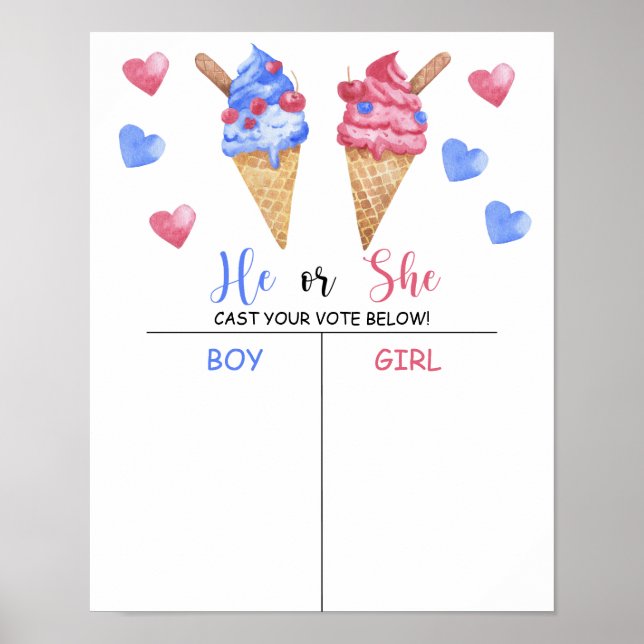 Poster Menino ou menina que conhecemos o mapa revelador d (Frente)