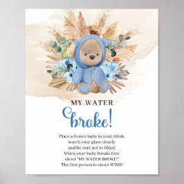 Poster Menino Teddy urso tropical Meu sinal de jogo "A Ág