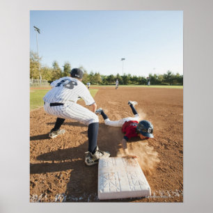 Póster Meninos (10-11) que jogam o basebol