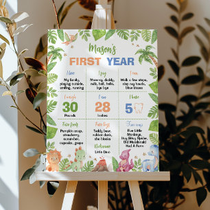 Poster Meninos Cons Dinossauro Festa de aniversário Marco