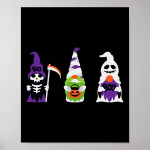 Poster Meninos de Halloween Esqueleto Fantasma Abóbora As