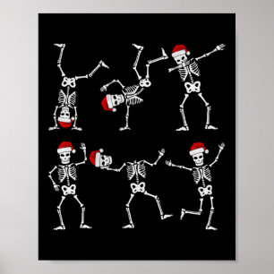 Poster Meninos De Natal Crianças Toddler Dançando Esquele
