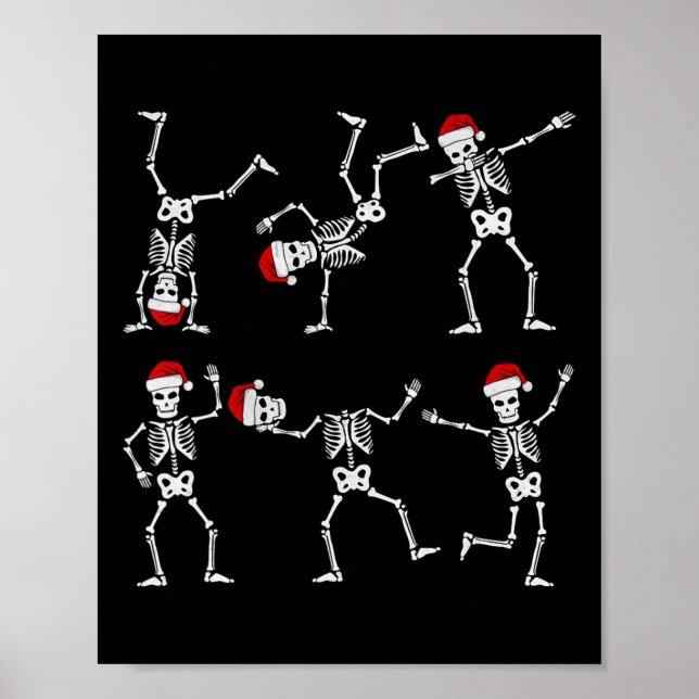 Poster Meninos De Natal Crianças Toddler Dançando Esquele (Frente)