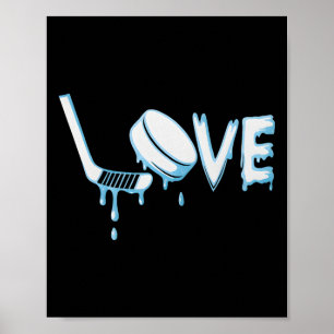 Poster Meninos de Sorvete de Hockey Gotejamento Amor de H