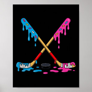 Poster Meninos de Sorvete de Hockey Gotejamento de Hóquei