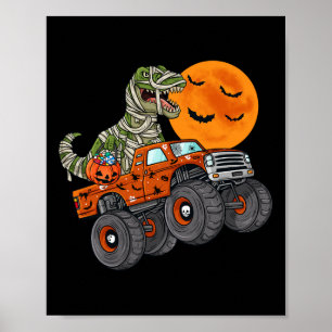 Poster Meninos De Truck Monstro Da Mãe De Halloween T Rex