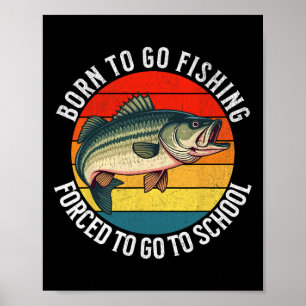 Poster Meninos Divertidos Pescando Peixe Crianças Meninos