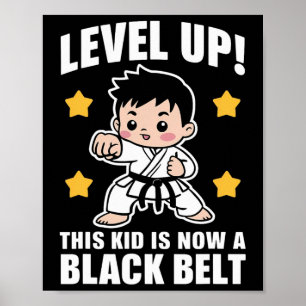 Poster Meninos do Cinturão Negro Bonito de Karate