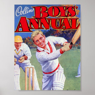 Póster Meninos do compartimento do vintage que jogam o