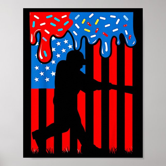 Poster Meninos do gotejamento de beisebol Gotejando Sorve (Frente)