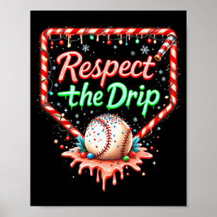 Poster Meninos do Sorvete de Beisebol de Natal Respeito d