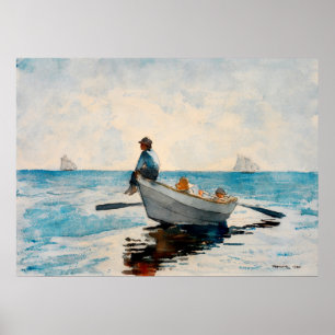 Poster Meninos em um Dory por Winslow Homer