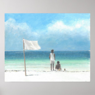 Póster Meninos na praia Kenya