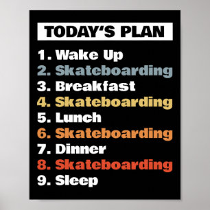 Poster Meninos Skater Plano de Hoje Skate Skateboard 