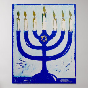 Poster Menorah, 8 x 10 polegadas