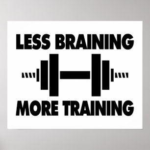 Póster Menos Braining mais treinamento