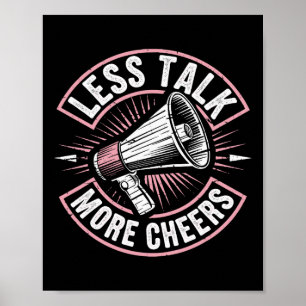 Poster Menos Conversa Mais Aplausos Funny Cheerleader Lid